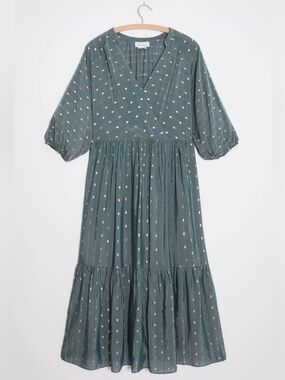 Anthropologie Napoli Dress with Gold Dot Print